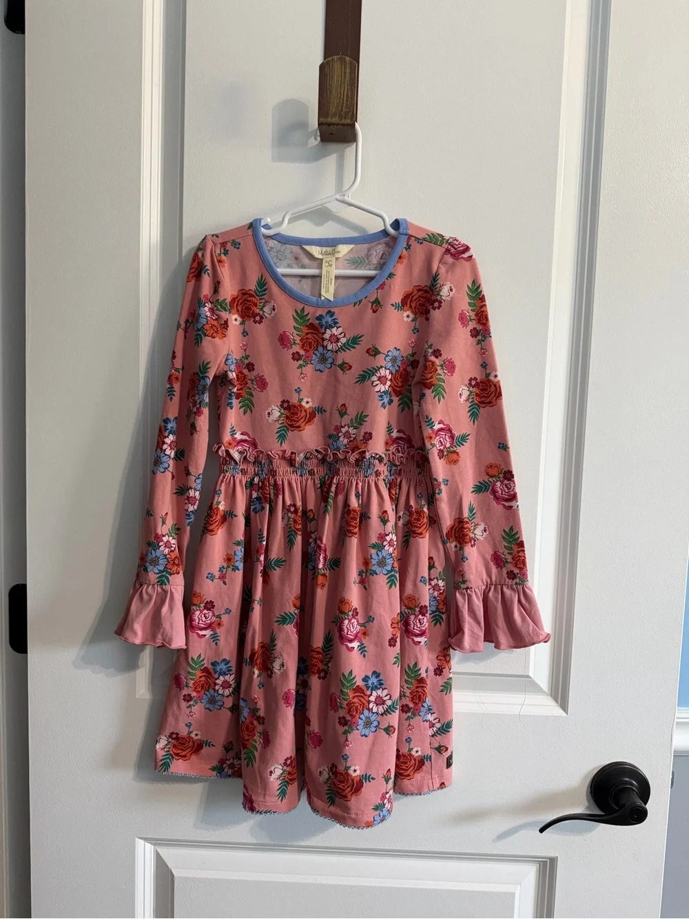 Matilda Jane Girls' Pink Floral Long-Sleeve Dress